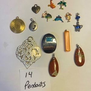 Lot of 14 Pendants/ Charms